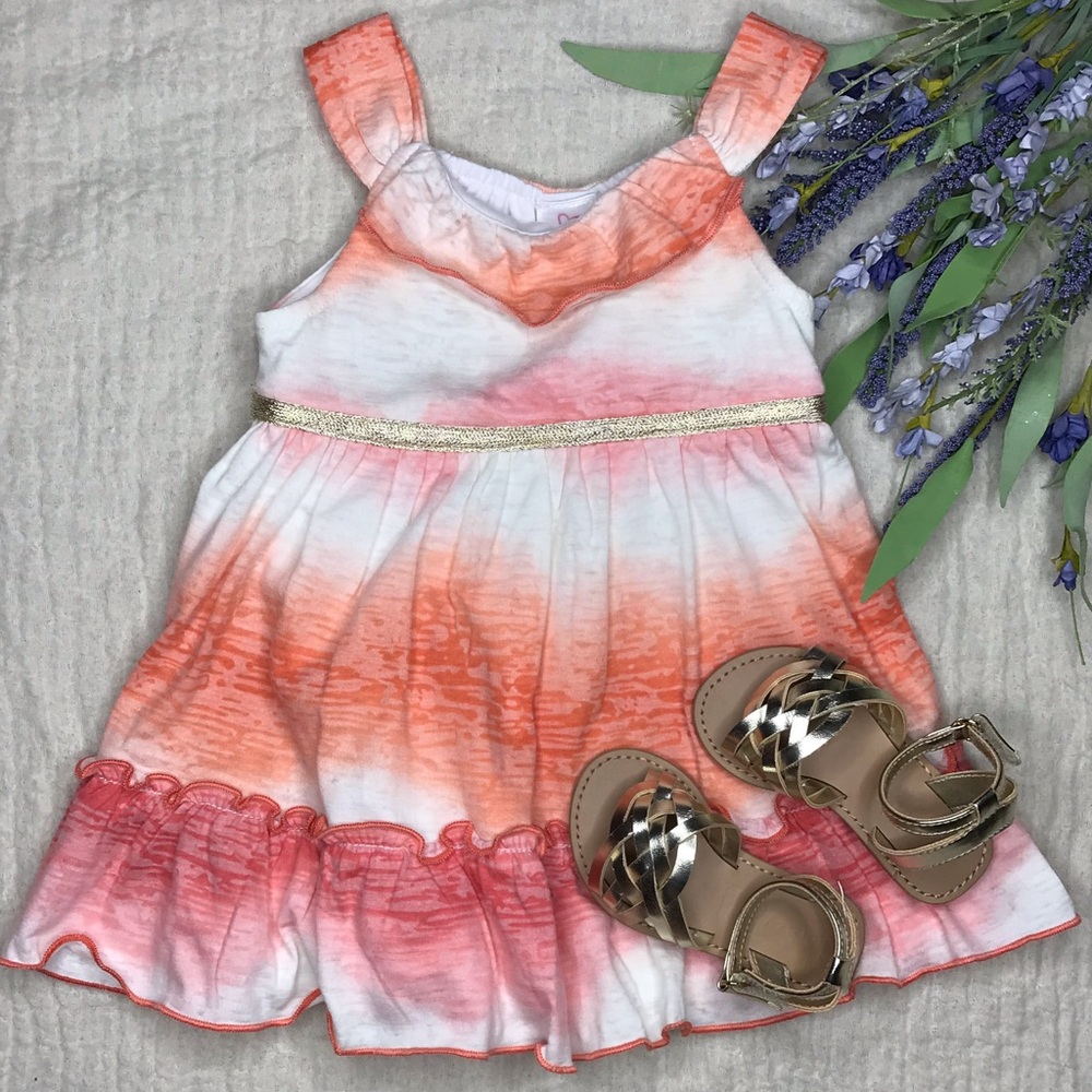 Summer dress & gold sandals